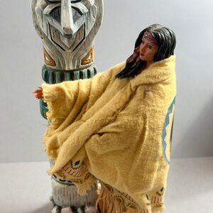 Native American Figurine Ashton Drake Al Agnew Spirit of Wolf Guiding Search